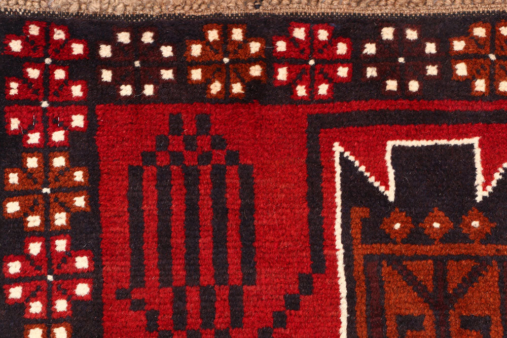 Firebrick Baluchi 2' 8 x 9' 6 - No. 53905 - ALRUG Rug Store