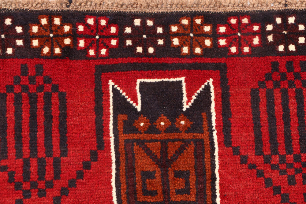 Firebrick Baluchi 2' 8 x 9' 6 - No. 53905 - ALRUG Rug Store