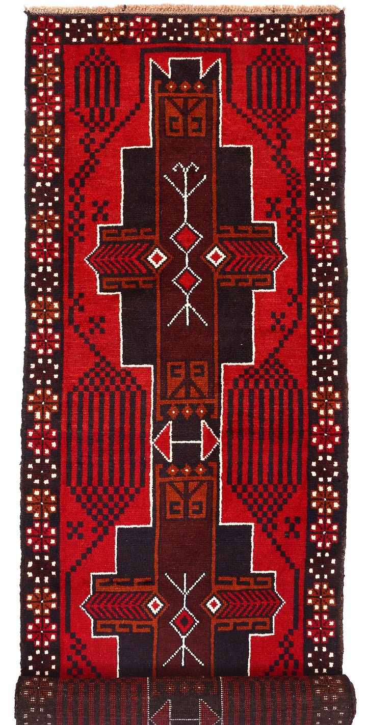 Firebrick Baluchi 2' 8 x 9' 6 - No. 53905 - ALRUG Rug Store