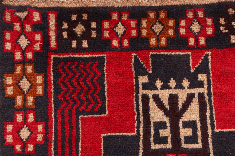 Firebrick Baluchi 2' 7 x 9' 7 - No. 53906 - ALRUG Rug Store