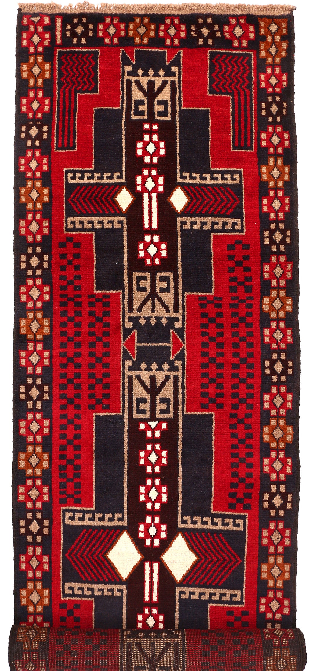 Firebrick Baluchi 2' 7 x 9' 7 - No. 53906 - ALRUG Rug Store