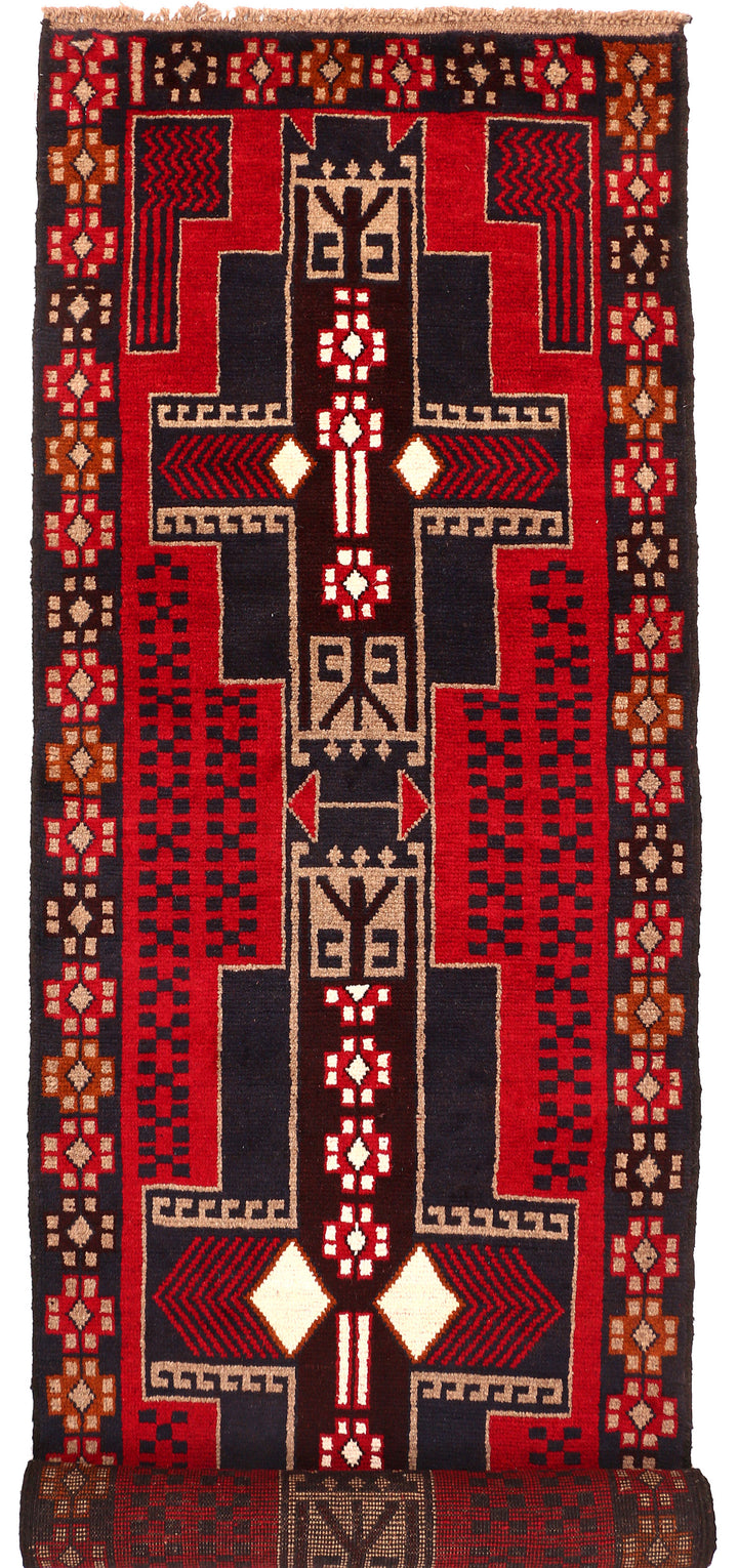 Firebrick Baluchi 2' 7 x 9' 7 - No. 53906 - ALRUG Rug Store