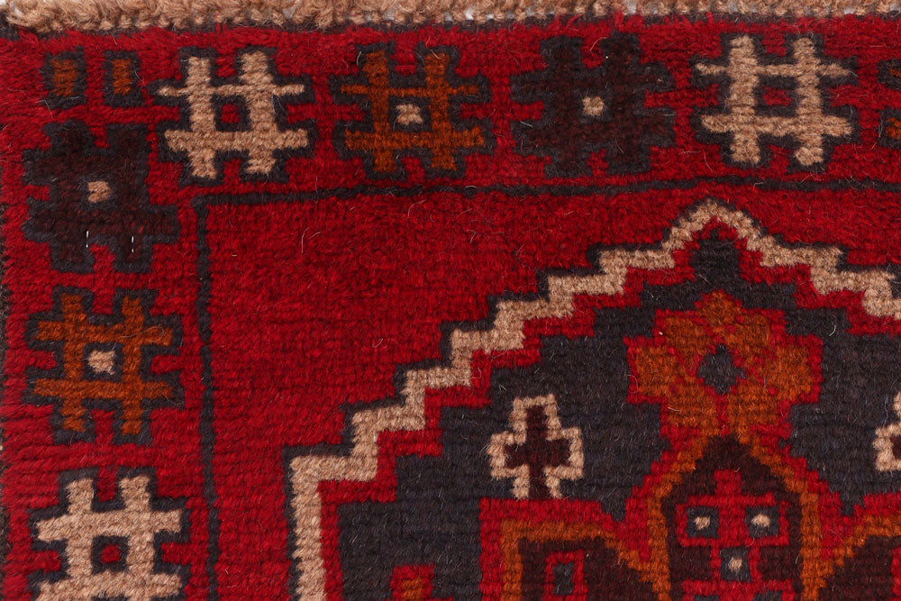 Firebrick Baluchi 2' 4 x 10' - No. 53907 - ALRUG Rug Store