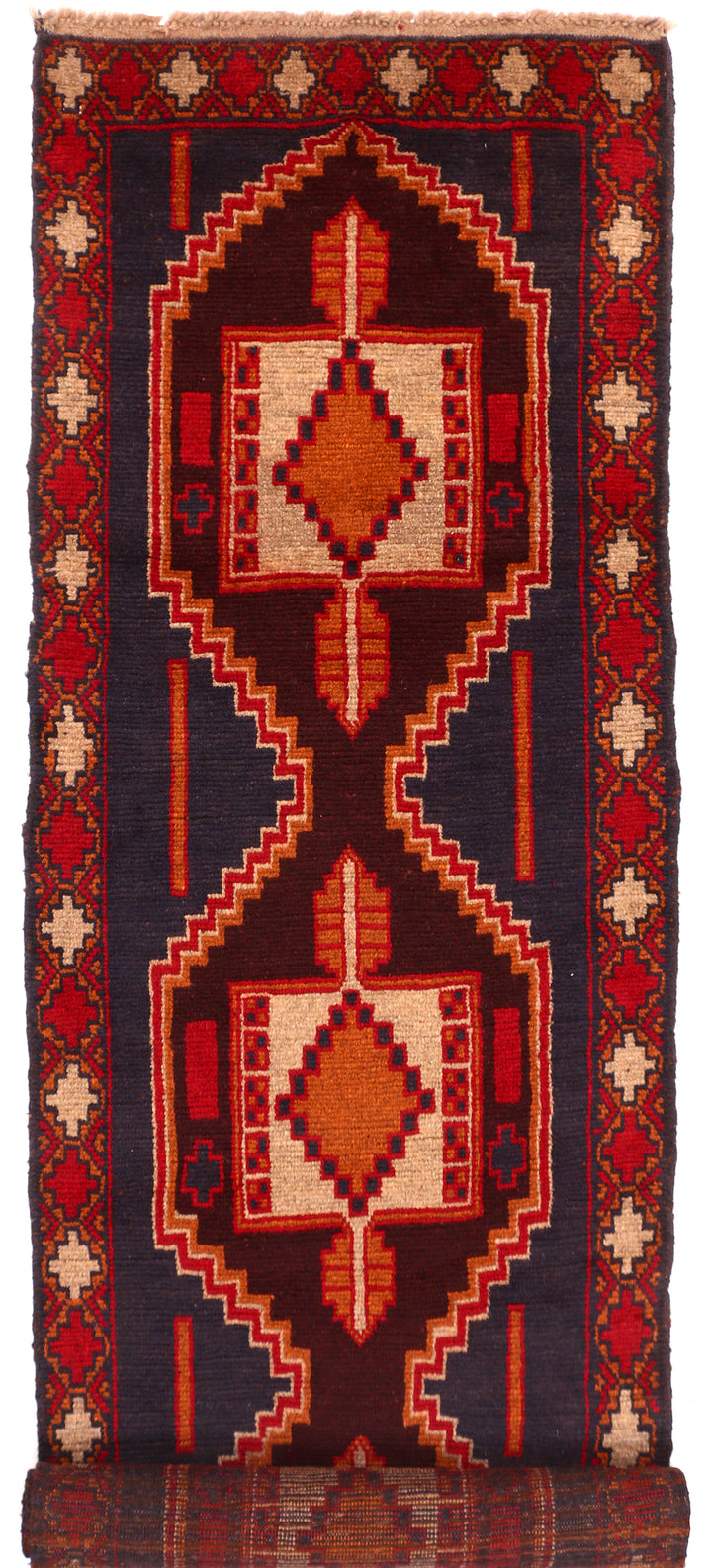 Midnight Blue Baluchi 2' 5 x 10' - No. 53910 - ALRUG Rug Store