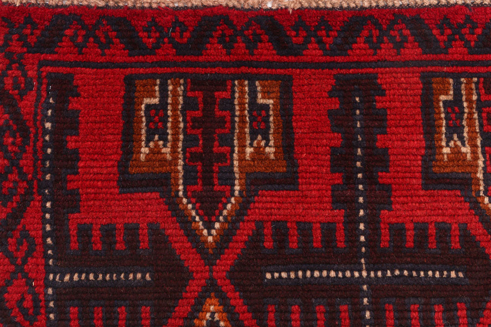 Dark Red Baluchi 2' 9 x 9' - No. 53911 - ALRUG Rug Store