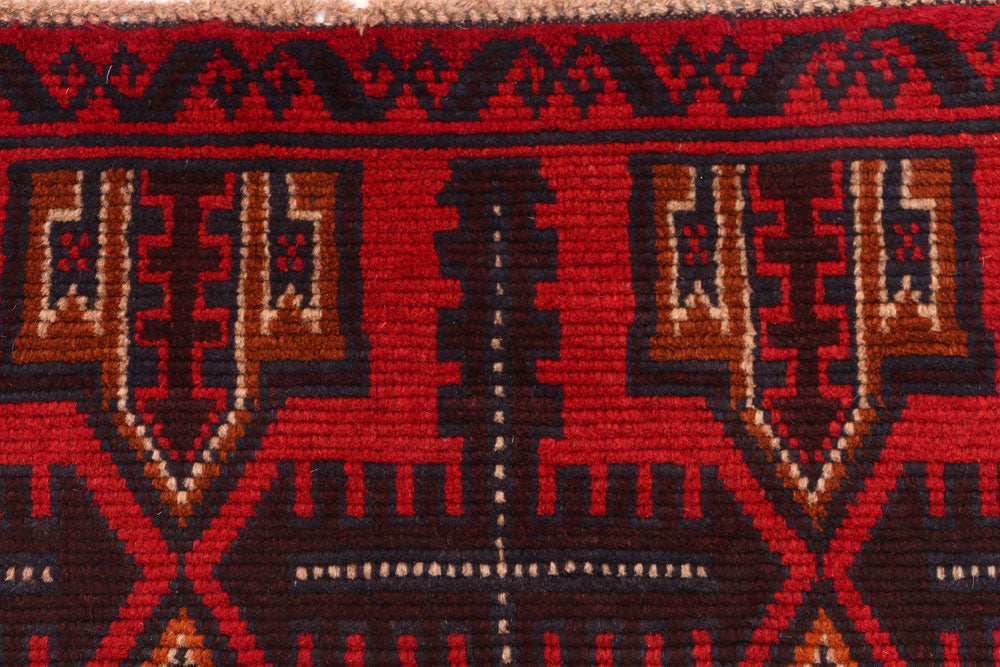 Dark Red Baluchi 2' 9 x 9' - No. 53911 - ALRUG Rug Store