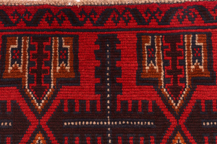 Dark Red Baluchi 2' 9 x 9' - No. 53911 - ALRUG Rug Store