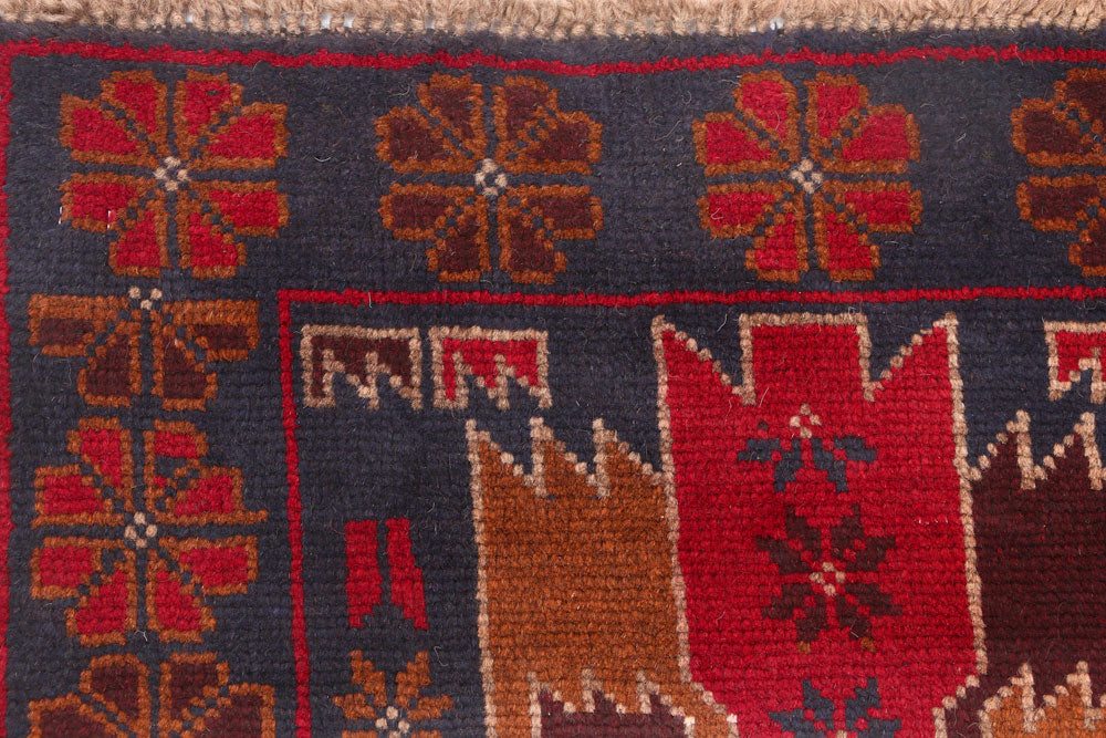 Midnight Blue Baluchi 2' 6 x 10' 1 - No. 53912 - ALRUG Rug Store