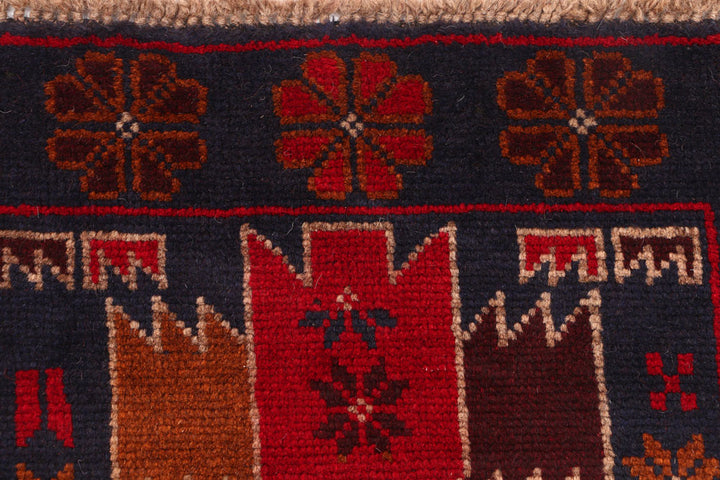 Midnight Blue Baluchi 2' 6 x 10' 1 - No. 53912 - ALRUG Rug Store