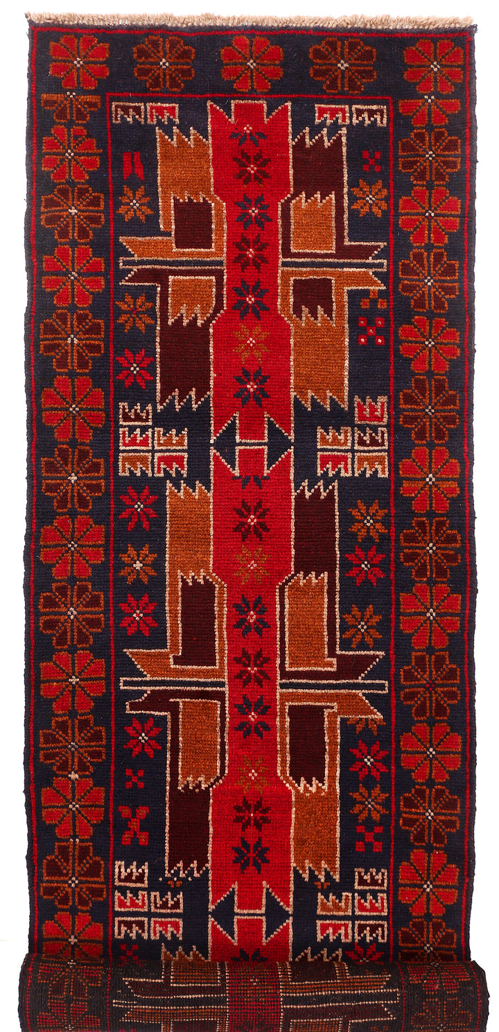 Midnight Blue Baluchi 2' 6 x 10' 1 - No. 53912 - ALRUG Rug Store