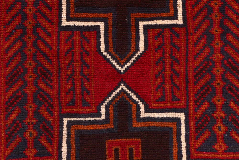 Firebrick Baluchi 2' 7 x 9' 8 - No. 53915 - ALRUG Rug Store