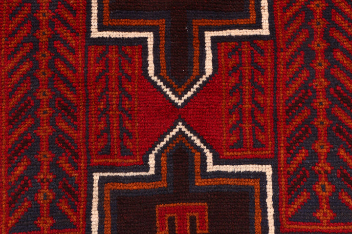 Firebrick Baluchi 2' 7 x 9' 8 - No. 53915 - ALRUG Rug Store