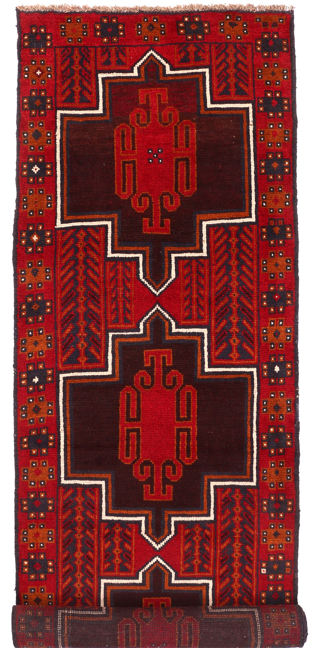 Firebrick Baluchi 2' 7 x 9' 8 - No. 53915 - ALRUG Rug Store
