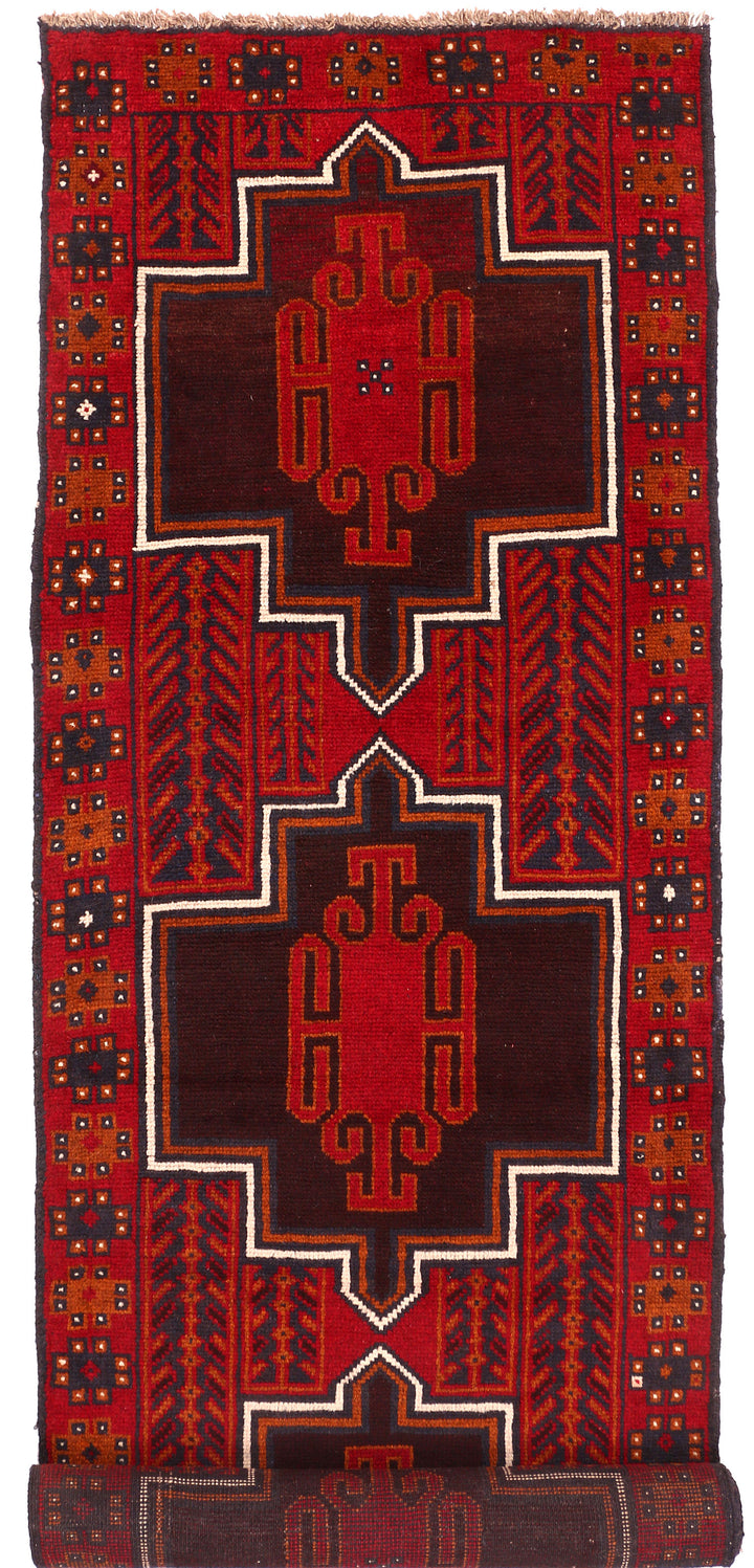 Firebrick Baluchi 2' 7 x 9' 8 - No. 53915 - ALRUG Rug Store