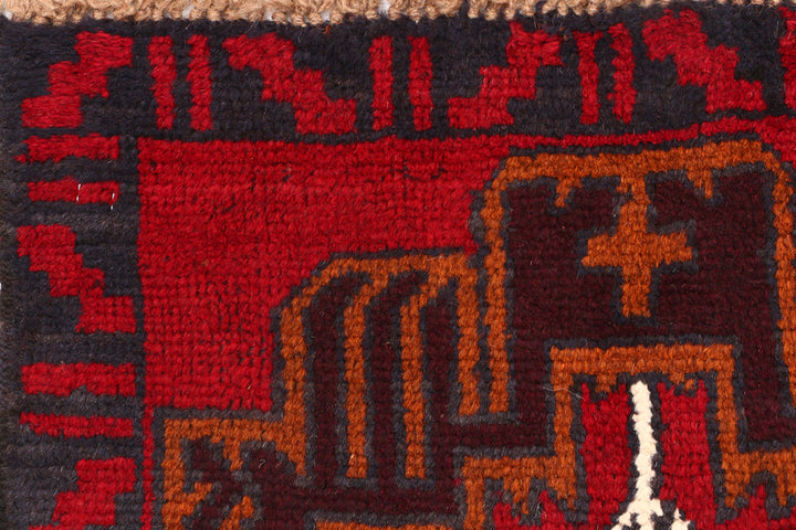 Firebrick Baluchi 2' 4 x 9' 4 - No. 53916 - ALRUG Rug Store