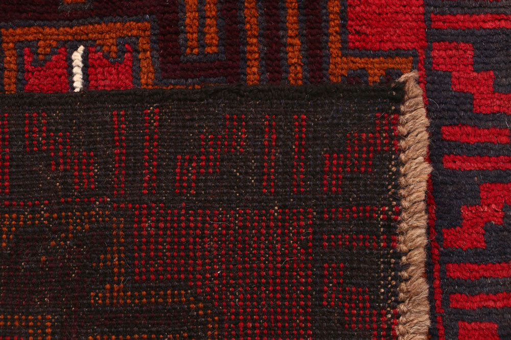 Firebrick Baluchi 2' 4 x 9' 4 - No. 53916 - ALRUG Rug Store