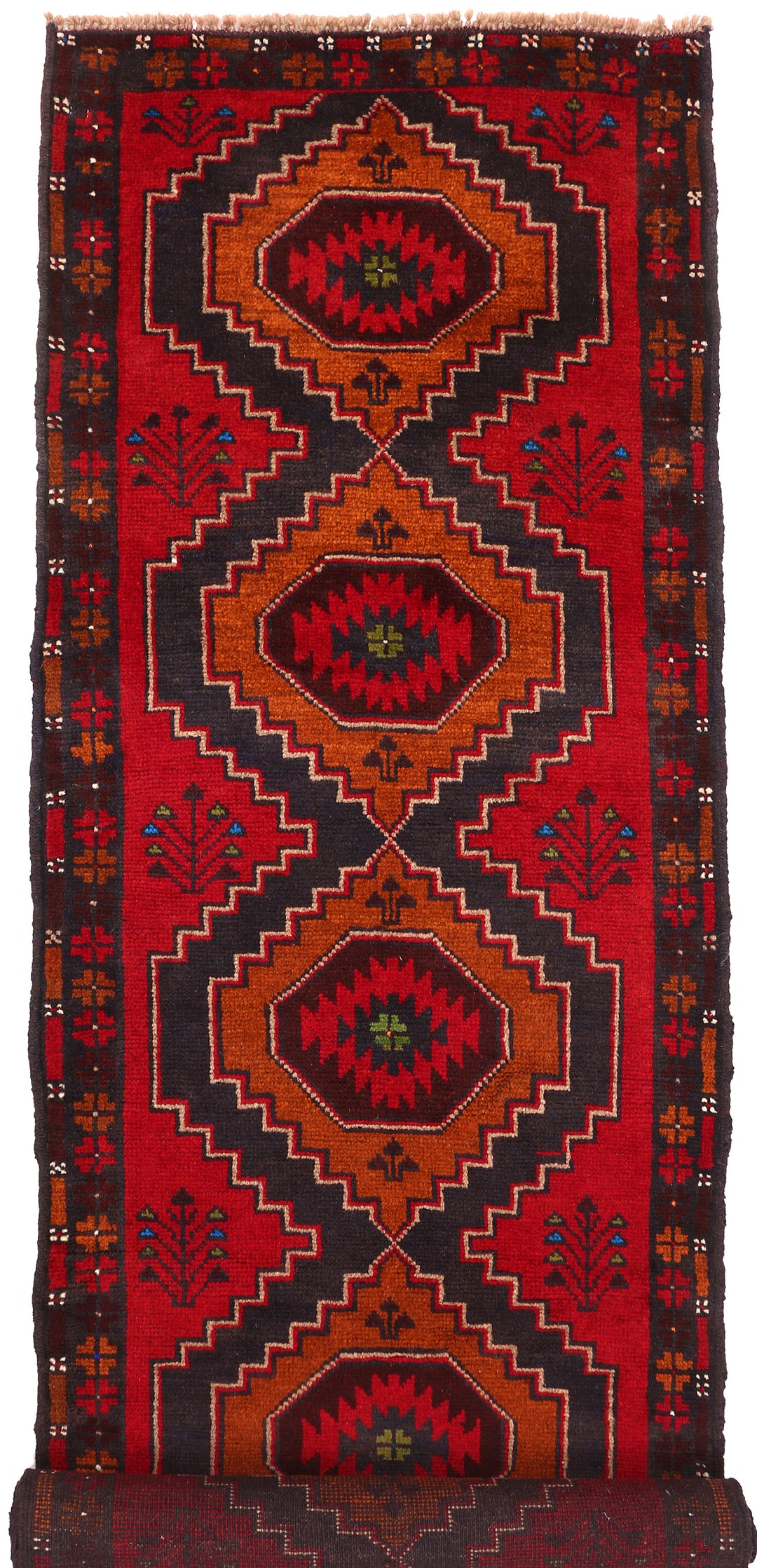 Dark Red Baluchi 2' 7 x 10' - No. 53917 - ALRUG Rug Store
