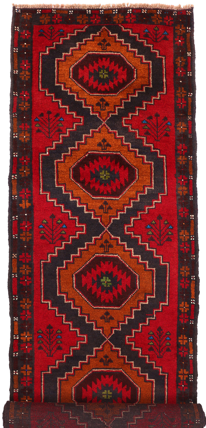Dark Red Baluchi 2' 7 x 10' - No. 53917 - ALRUG Rug Store