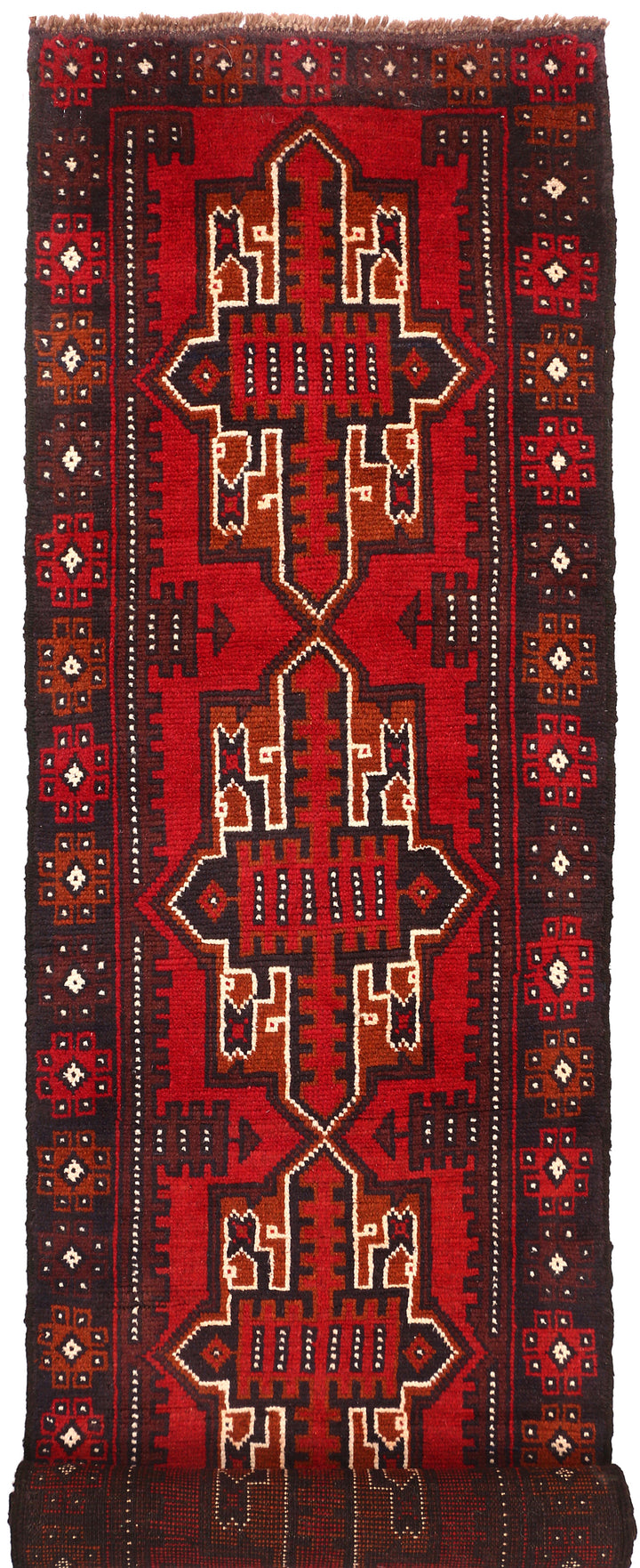 Firebrick Baluchi 2' 4 x 10' 4 - No. 53918 - ALRUG Rug Store