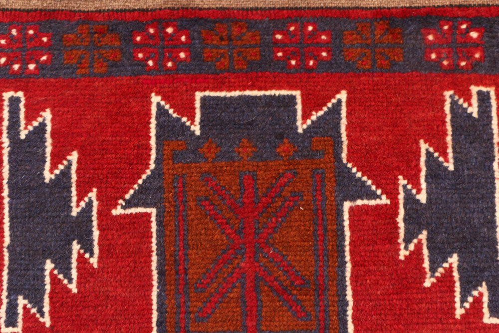 Firebrick Baluchi 2' 6 x 9' 4 - No. 53921 - ALRUG Rug Store