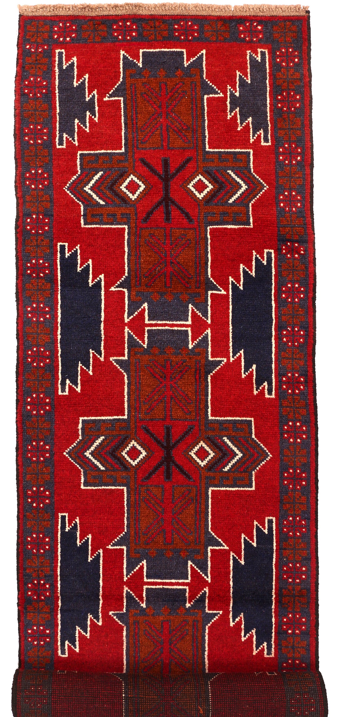 Firebrick Baluchi 2' 6 x 9' 4 - No. 53921 - ALRUG Rug Store