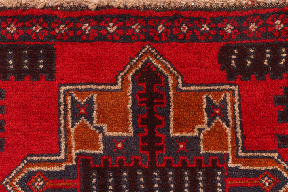 Firebrick Baluchi 2' 6 x 9' 6 - No. 53922 - ALRUG Rug Store