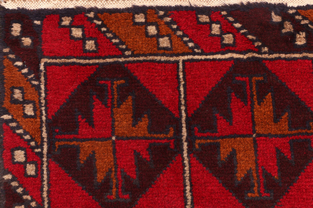 Firebrick Baluchi 2' 6 x 9' 4 - No. 53923 - ALRUG Rug Store