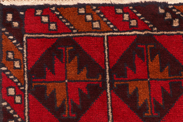 Firebrick Baluchi 2' 6 x 9' 4 - No. 53923 - ALRUG Rug Store