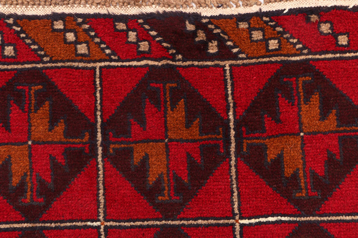 Firebrick Baluchi 2' 6 x 9' 4 - No. 53923 - ALRUG Rug Store