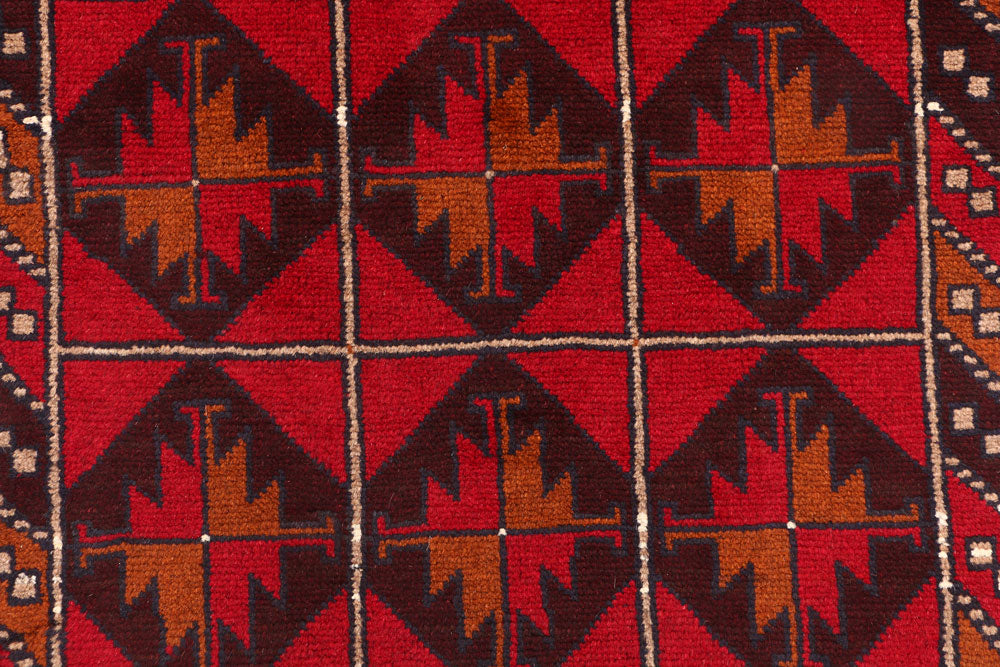 Firebrick Baluchi 2' 6 x 9' 4 - No. 53923 - ALRUG Rug Store