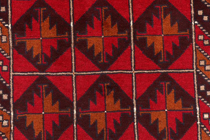 Firebrick Baluchi 2' 6 x 9' 4 - No. 53923 - ALRUG Rug Store