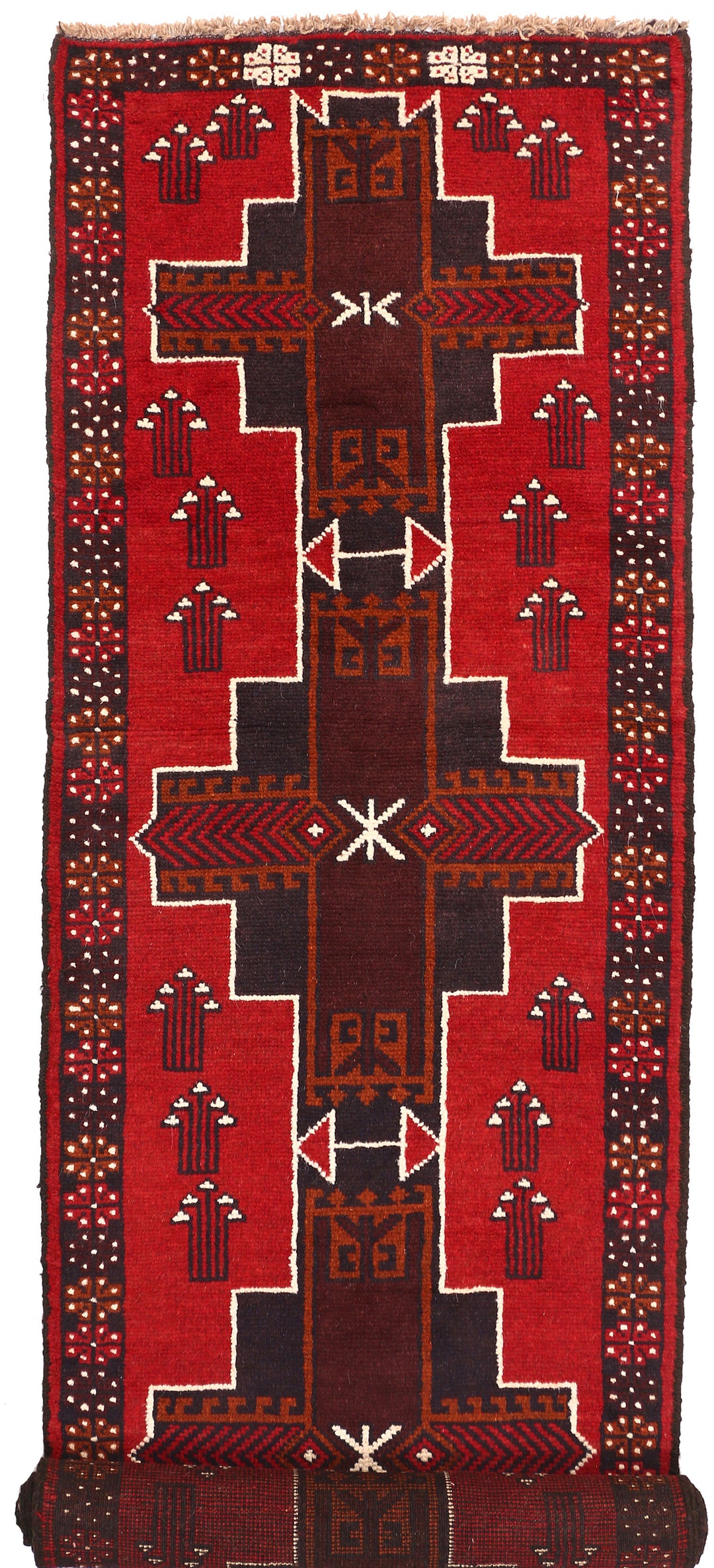 Firebrick Baluchi 2' 6 x 9' 8 - No. 53925 - ALRUG Rug Store