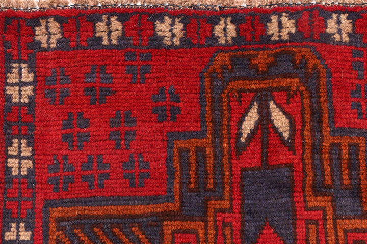 Firebrick Baluchi 2' 7 x 9' 10 - No. 53928 - ALRUG Rug Store