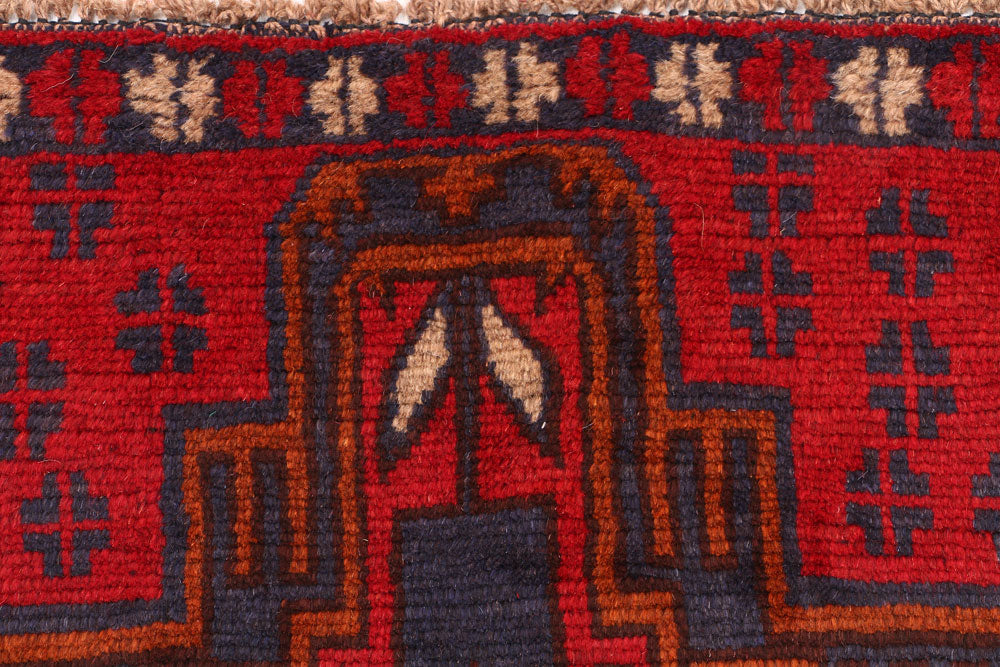 Firebrick Baluchi 2' 7 x 9' 10 - No. 53928 - ALRUG Rug Store