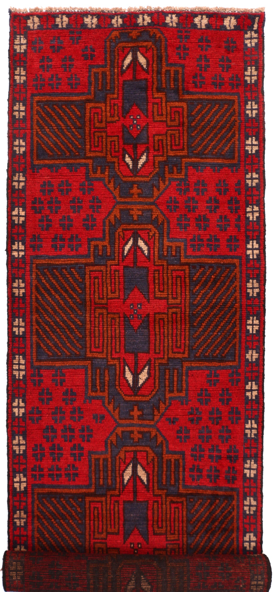 Firebrick Baluchi 2' 7 x 9' 10 - No. 53928 - ALRUG Rug Store