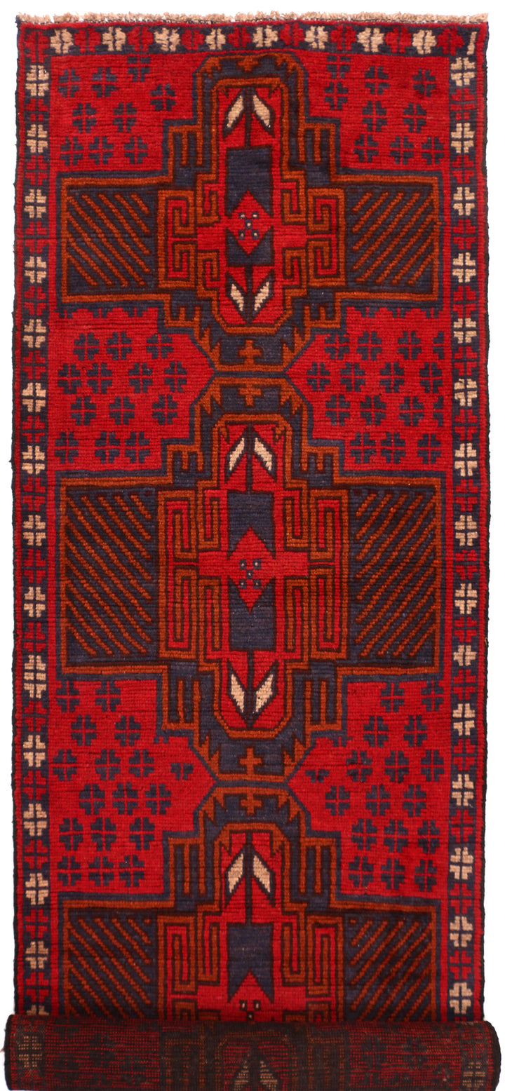 Firebrick Baluchi 2' 7 x 9' 10 - No. 53928 - ALRUG Rug Store