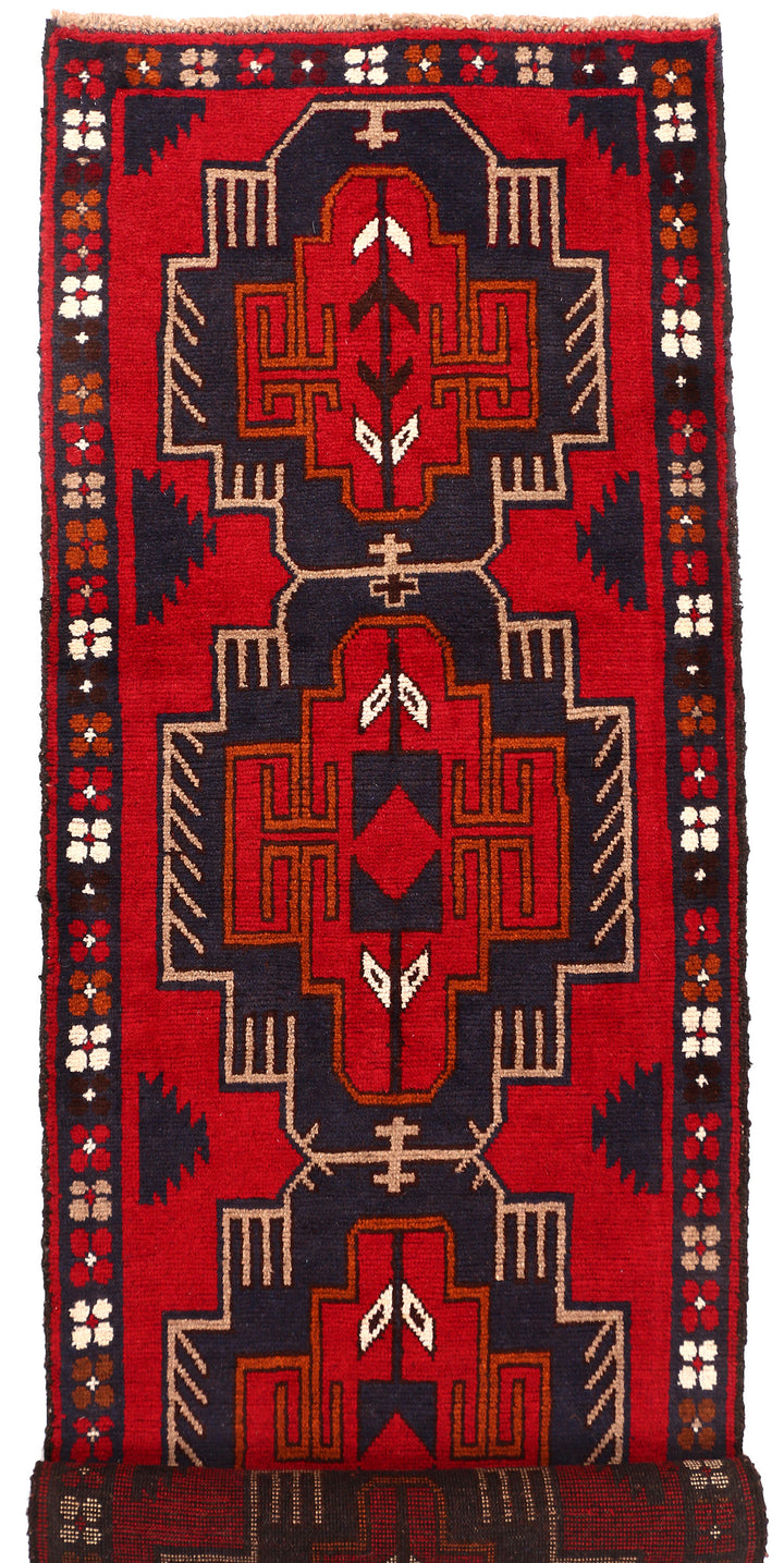 Firebrick Baluchi 2' 8 x 9' 7 - No. 53929 - ALRUG Rug Store