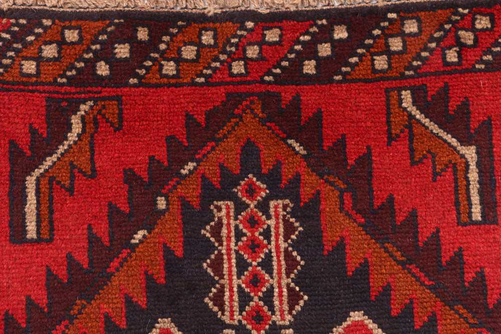 Firebrick Baluchi 2' 6 x 9' 9 - No. 53931 - ALRUG Rug Store