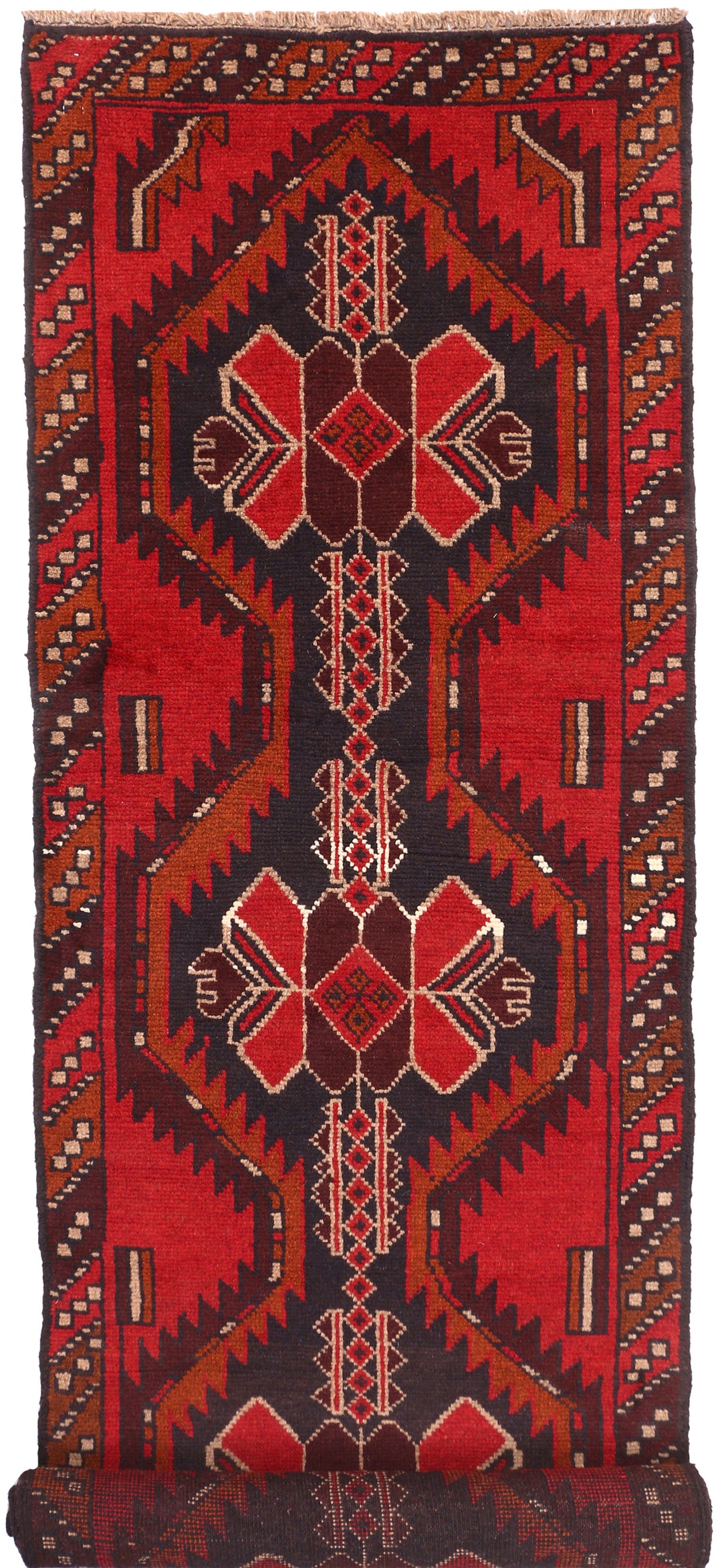 Firebrick Baluchi 2' 6 x 9' 9 - No. 53931 - ALRUG Rug Store