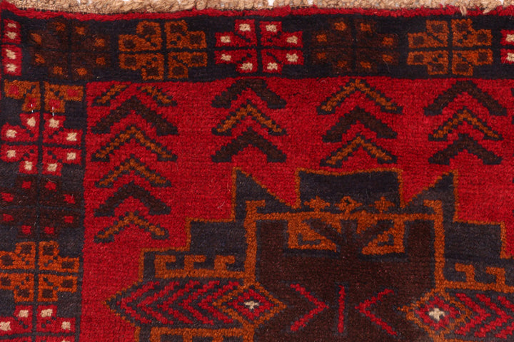 Firebrick Baluchi 2' 6 x 9' 9 - No. 53933 - ALRUG Rug Store