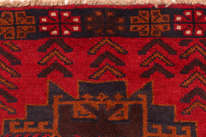 Firebrick Baluchi 2' 6 x 9' 9 - No. 53933 - ALRUG Rug Store