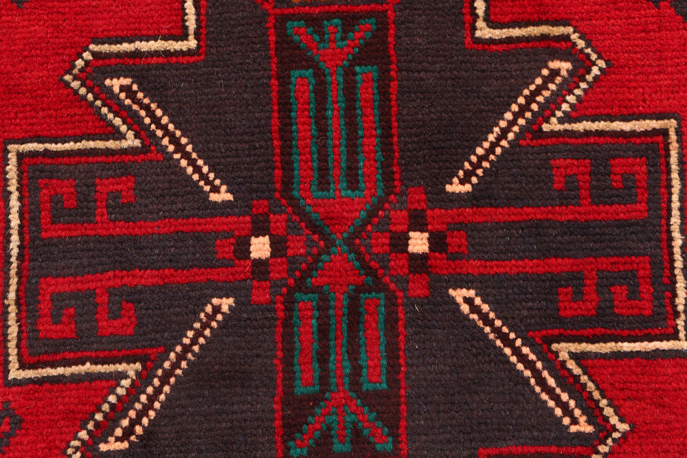 Firebrick Baluchi 2' 6 x 9' 8 - No. 53934 - ALRUG Rug Store