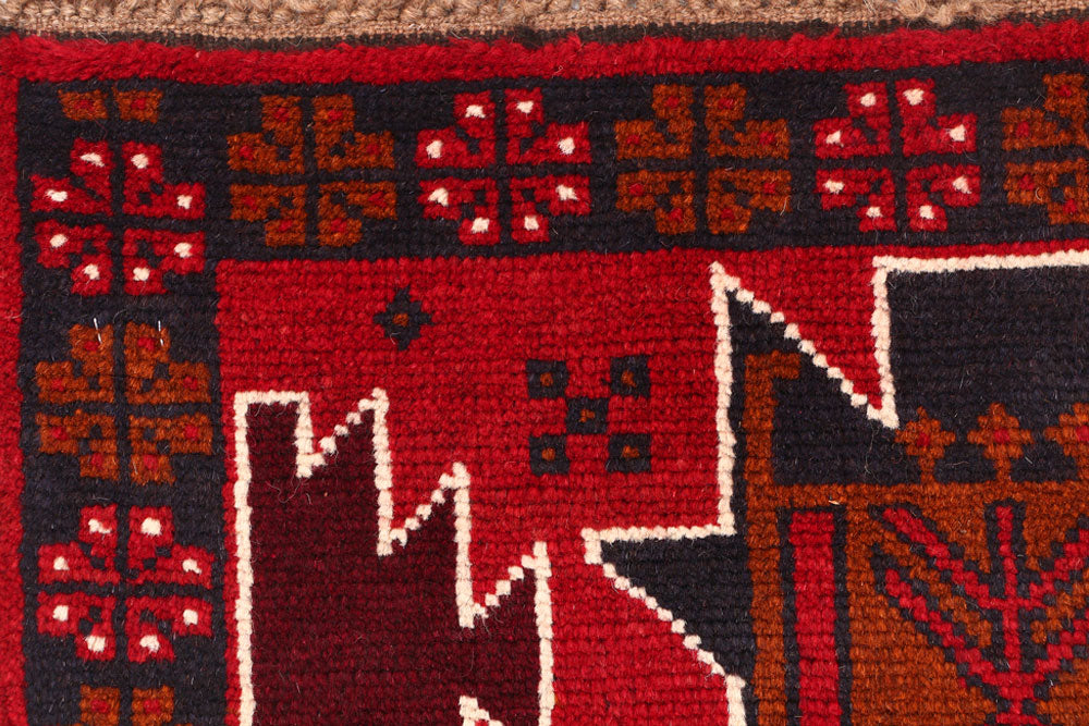 Firebrick Baluchi 2' 4 x 9' 9 - No. 53935 - ALRUG Rug Store