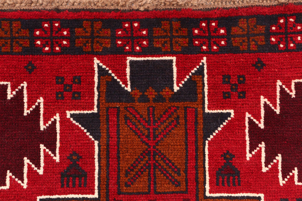 Firebrick Baluchi 2' 4 x 9' 9 - No. 53935 - ALRUG Rug Store