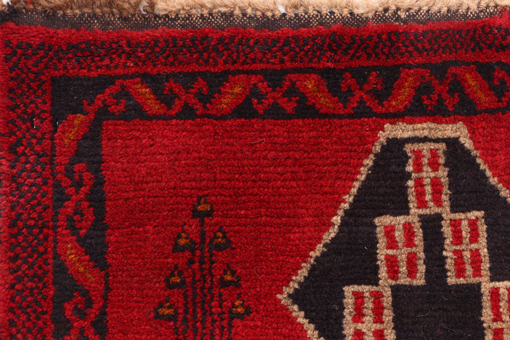 Firebrick Baluchi 2' 6 x 9' 4 - No. 53936 - ALRUG Rug Store