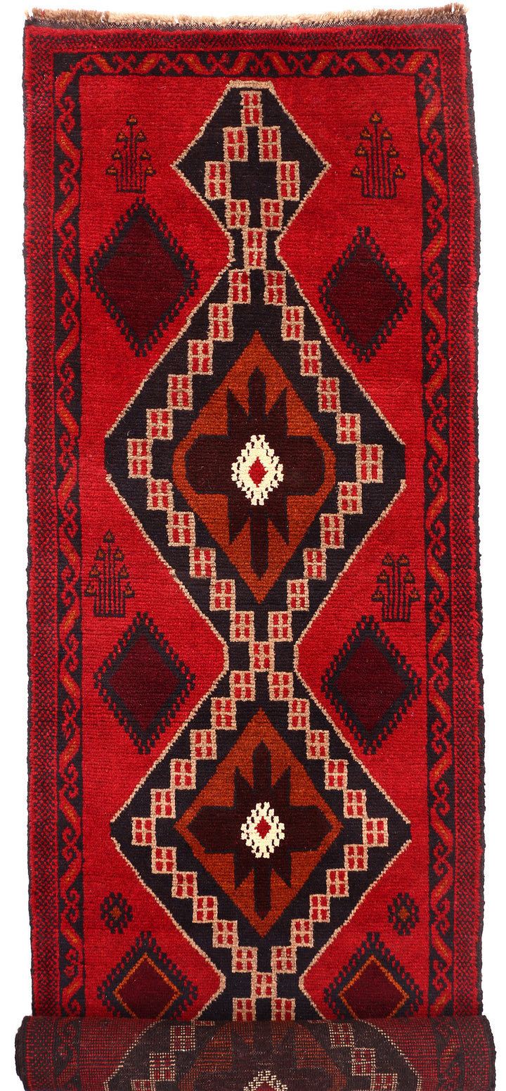 Firebrick Baluchi 2' 6 x 9' 4 - No. 53936 - ALRUG Rug Store
