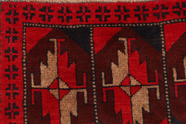 Red Baluchi 3' 5 x 6' 4 - No. 53939 - ALRUG Rug Store
