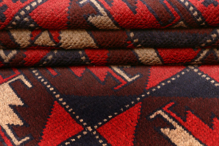 Red Baluchi 3' 5 x 6' 4 - No. 53939 - ALRUG Rug Store