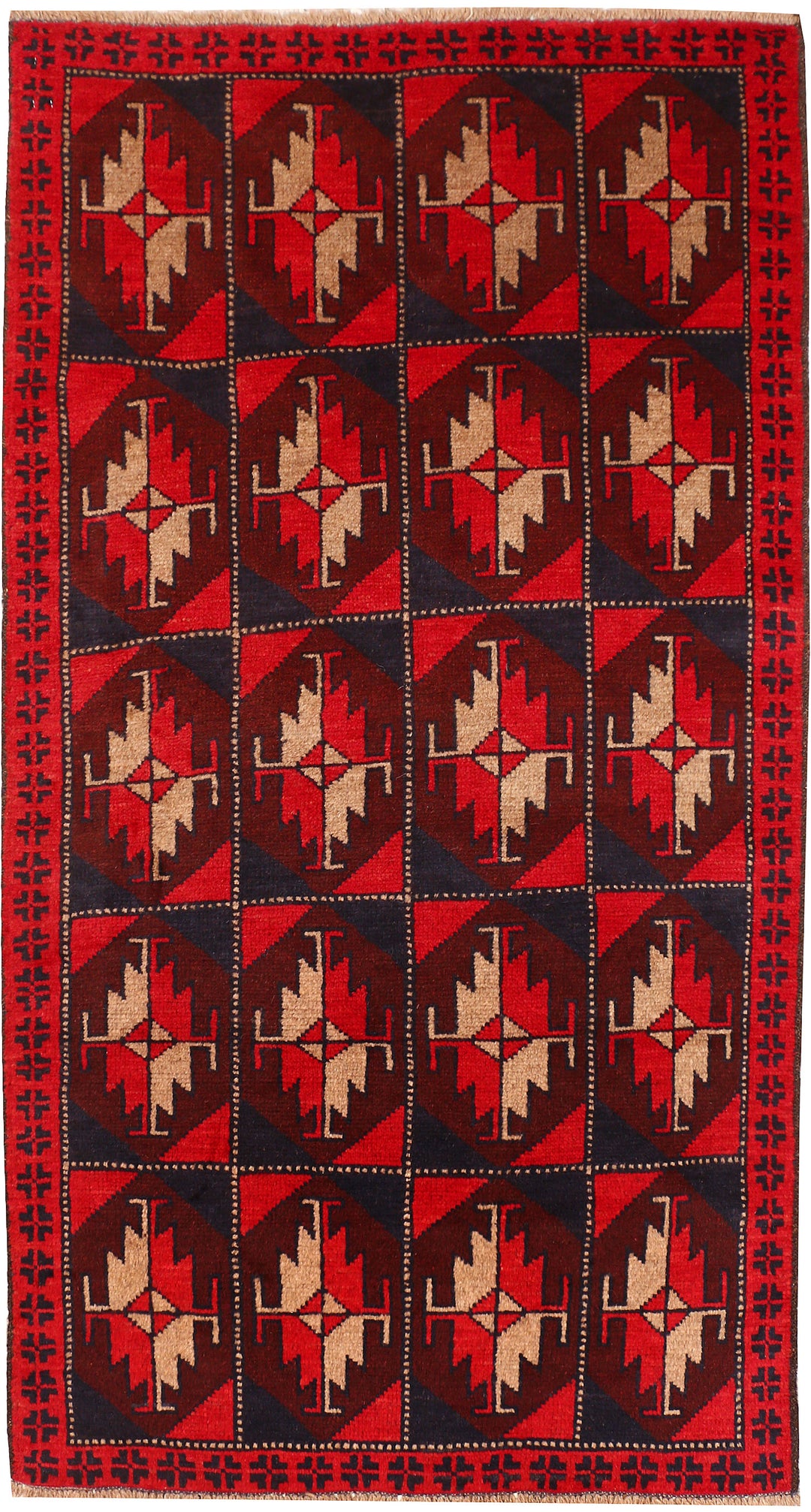 Red Baluchi 3' 5 x 6' 4 - No. 53939 - ALRUG Rug Store