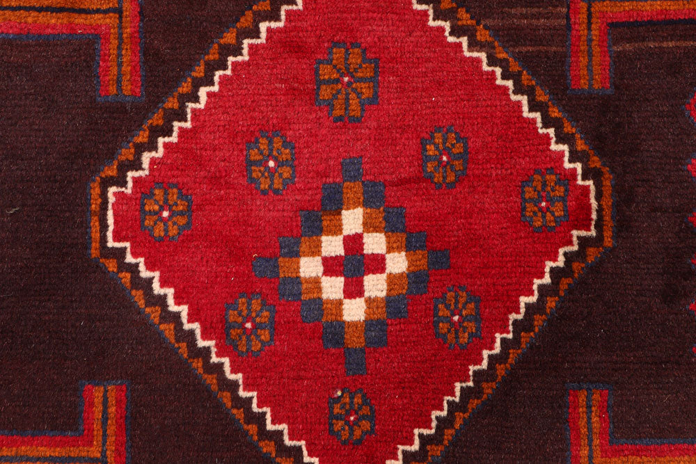 Maroon Baluchi 3' 7 x 6' - No. 53941 - ALRUG Rug Store
